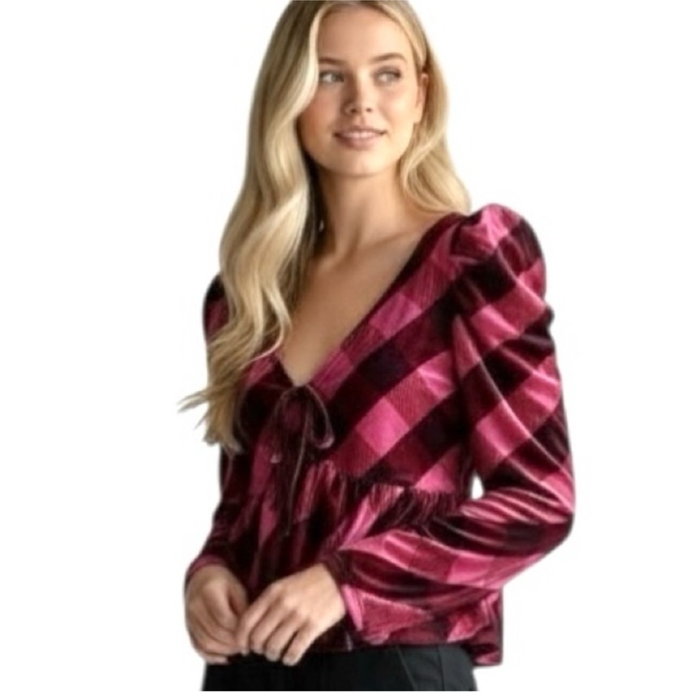 MAEVE VELVET BABYDOLL TOP
